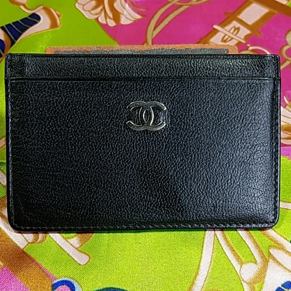 Authentic Chanel Cc Monogram Card Case - image 1